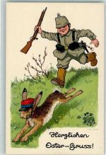 Ostern Kind in Uniform WK I Engelhard, P.O. / POE