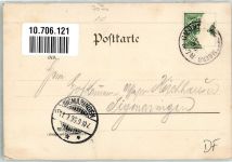 73072 W7076 Schwäbisch Gmünd 1896 Gebrauchsspuren Johannis- Kirche Fünf-Knöpf-Turm Lithographie