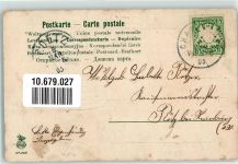 mit echt Stoff Applikation Liebespaar Trachten Bayern 1905 Prägedruck