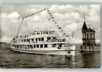 W7750 Konstanz Hafeneinfahrt M.S. Karlsruhe Bodenseeschiff