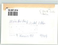 59955 W5788 Winterberg , Westf FOTO KEINE AK Hotel Otto Winter Ort handschriftlich