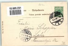 76530 W7570 Baden-Baden 1898 Lithographie Schloss