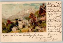 83471 W8240 Berchtesgaden 1899 Gebrauchsspuren Lithographie leichte Abschürfungen