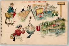75000 Paris 1906 Gebrauchsspuren a la Grande Maison Ort lt. Stempel