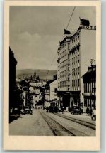 89518 W7920 Heidenheim an der Brenz Foto AK Hotel Auto Straßenbahn Ort lt. Verlag