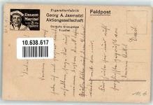 Graf Bothmer , sign. Rud. Schneider - Werbung Zigarette Jasmatzi Serie General 1915 Künstlerkarte