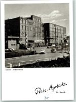 29525 W3110 Uelzen , Lüneburger Heide Foto AK Zucker Fabrik Apotheke Dr.Barich Auto Oldtimer VW Käfer