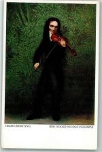 Nicolo Paganini von Georg Kersting Geiger Künstlerkarte