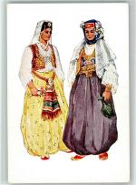 Sarajevo Sarajewo Tracht sign. Vladimir Kirin Trachten Bosnien-Herzegowina Künstlerkarte