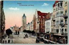Posen Poznan 1916 - St. Marinstraße u. Schloss