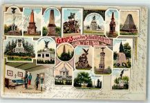 67360 Woerth Wörth an der Sauer 1904 Gebrauchsspuren Schlachtfelder Denkmal