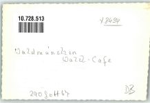 93449 W8494 Waldmünchen FOTO KEINE AK Wald - Cafe Ort handschriftlich