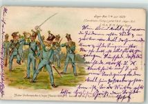 Jäger Bat. 1-4 Carabinier-Comp jetzt 1 & 2 Jäger Bat. Uniformen des bayr. Heeres 1800/73 Regiment Lithographie