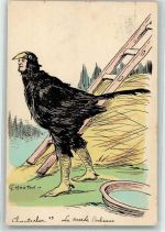 Karikatur sign. G. You Ton Le Merle Humor 1910 Künstlerkarte