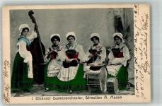 Elsässer Damenorchester in Trachten Damenmusikgruppe 1905