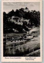 W3476 Fürstenberg , Weser Dampfer Kaiser Wilhelm unter Schloß Oberweser Dampfschiffahrt Binnenschiff Foto AK