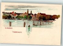 88131 W8990 Lindau Bodensee Lithographie sign. Voellmy Künstlerkarte