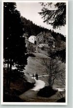 75323 W7547 Bad Wildbad im Schwarzwald Gebrauchsspuren Foto Metz Pension Jungborn Foto AK