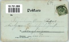 97980 W6990 Bad Mergentheim 1900 Gebrauchsspuren Lithographie Schloss Rathaus Bad