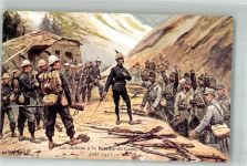 Les Italiens a la Bataille du Corso 1915 Militär Italien Künstlerkarte