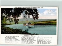 Oberweser Dampfschiffahrt Weserlied Schiffspost M.S. Stör Hann.Münden Binnenschiff 1939