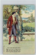 Wer treulich liebt, ist nicht verlassen Litho 1907 AK Serie 290 Poesie Prägedruck