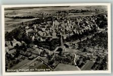 55481 W6544 Kirchberg Hunsrück Foto AK Fliegeraufnahme