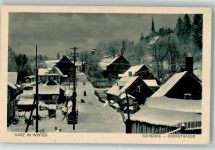 38879 O3706 Schierke am Brocken Foto AK Dorfstrasse Winter