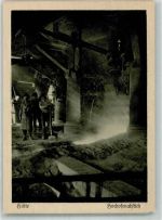 Gleiwitz Gliwice Foto AK Zeche Fabrik Hochofenabstich Ort lt. Verlag