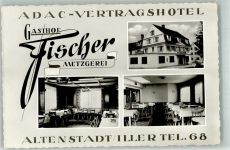89281 W7919 Altenstadt , Iller Foto AK Gasthaus Fischer Gaststube ADAC-Hotel