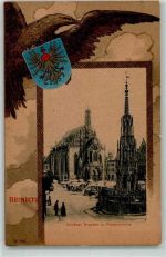 90402 W8500 Nürnberg Lithographie Marktszene Fraunekirche Denkmal schöner Brunnen