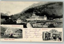 82488 W8107 Ettal 1908 Foto AK Gasthaus Klosterwirtschaft