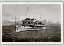 Dieselmotorschiff "Baden" 1951 Foto AK Bodenseeschiff