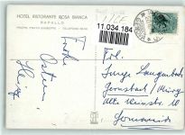 16035 Rapallo Künstlerkarte Hotel Ristorente RosaBianca