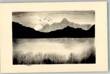 Sonnenuntergang Handgemalt