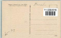 Juni Rosenmond , Federzeichnung von Rudi Müllers , Eckknick Monat Künstlerkarte