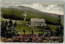 Spindlerbaude 1908 Foto AK Hüttenstempel
