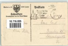 38640 W3380 Goslar Künstlersteindruck sign. Fricke, R. 1000 Jahrfeier Fespostkarte