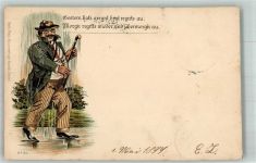 Es regnet jeden Tag Nr. 21 Verlag Gebr. Metz Humor 1899 Lithographie / Künstlerkarte