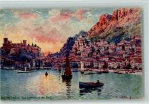 Künstlerkarte Monte Carlo - Vue interieure du Port