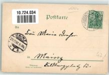 36341 W6420 Lauterbach Hessen 1901 Lithographie Verlorener Strumpf Wegweiser Verlag Gustav Mandt