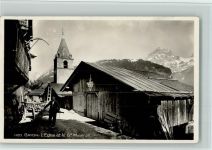 Gryon L'Eglise et le Grand Muveran Kirche