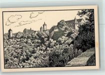 91541 W8803 Rothenburg ob der Tauber Künstlerkarte Blick vom Burggarten sign.