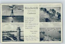 27472 W2190 Cuxhaven - Kugelbake Leuchtturm Seepavillon Segelregatta Pferdewägen