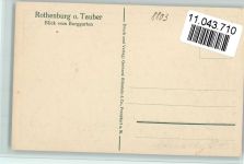 91541 W8803 Rothenburg ob der Tauber Künstlerkarte Blick vom Burggarten sign.