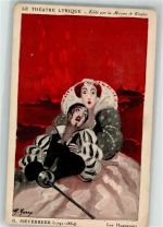 Die Hugenotten v. G. Meyerbeer Le Theatre Lyrique Judaika Künstlerkarte