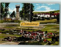 97461 W8729 Eichelsdorf , Unterfr - Aussichtsturm Schwedenschanze Kloster Eichelsdorf Luftaufnahme Gesamtansicht 3-Bildaufnahme