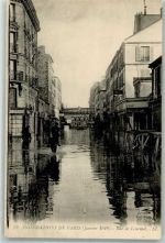 75000 Paris 1900 Foto AK Hochwasser 1910 Rue de Lourmel