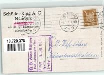 W8500 Nürnberg Schödel Ring AG Abteilung Metallbetten Werbung Möbel 1925