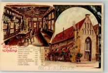 90402 W8500 Nürnberg Lithographie Lithographie Gasthaus Bratwurstglöcklein